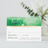 RSVP REPLY RESPONSE stijlvolle waterverf voor eenm (Staand voorkant)