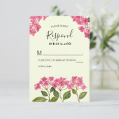 RSVP Répondre Aquarelle Hydrangeas Lacecaps Rose (Debout devant)