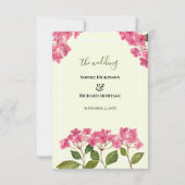 RSVP Répondre Aquarelle rose Hydrangée Lacecaps (Dos)