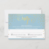 RSVP RÉPONDRE élégant rustique mini confetti d'or  (Devant)