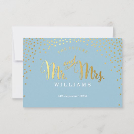 RSVP RÉPONDRE élégant rustique mini confetti d'or  (Dos)