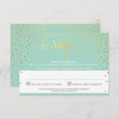 RSVP RÉPONDRE élégant rustique mini confetti ment (Devant / Derrière)