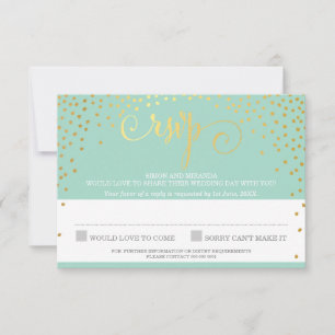 RSVP RÉPONDRE élégant rustique mini confetti ment