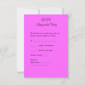 RSVP Répondre Masque Noir Violet Rose Mardi Gras (Dos)