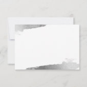 RSVP RÉPONSE CARTE dorée argenté bleu marine (Dos)