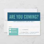 RSVP RÉPONSE fun bold block dark blue ment (Devant)