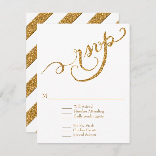 RSVP Réponse Script Forever in Love Parties scinti (Devant / Derrière)