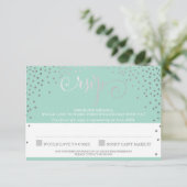 RSVP REPY chic mini confetti mint argent rustique (Debout devant)
