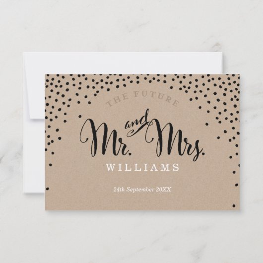 RSVP REPY chic rustique confetti kraft noir (Dos)