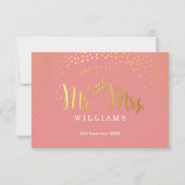 RSVP REPY stylé rustique mini corail de confetti d (Dos)