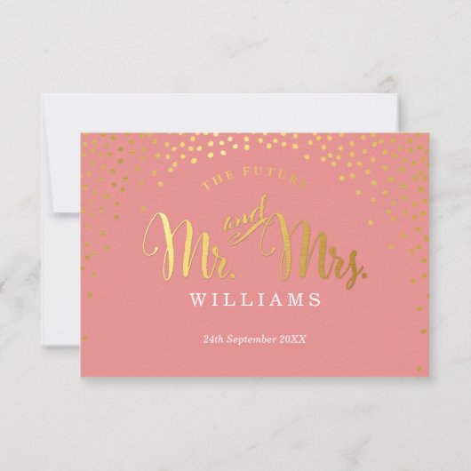 RSVP REPY stylé rustique mini corail de confetti d (Dos)