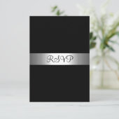 RSVP Respons Kaart Black Silver All Events (Staand voorkant)