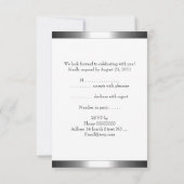 RSVP Respons Kaart Black Silver All Events (Achterkant)