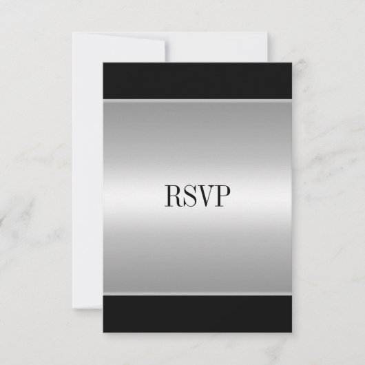 RSVP Respons Kaart Black Silver All Events (Voorkant)