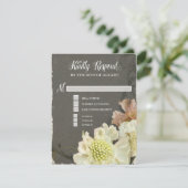 RSVP Respons Kaarten  Modern Flower Flourish (Staand voorkant)