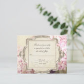 RSVP Respons Parisian Hydrangea Manor Kaartje (Staand voorkant)