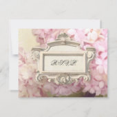 RSVP Respons Parisian Hydrangea Manor Kaartje (Achterkant)