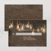 RSVP-respons Urban Industrial Edison Lights Brick RSVP Kaartje (Voorkant / Achterkant)