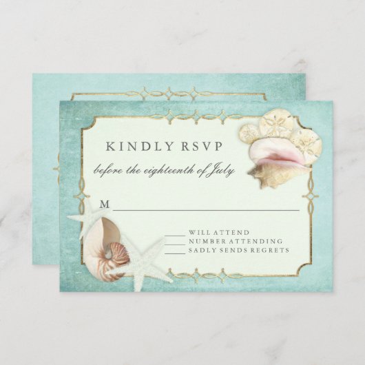 RSVP Respons Zomstrand Shore Weddenschap (Voorkant / Achterkant)