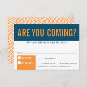 RSVP RESPONSABLE fun bold block dark blue orange (Devant / Derrière)