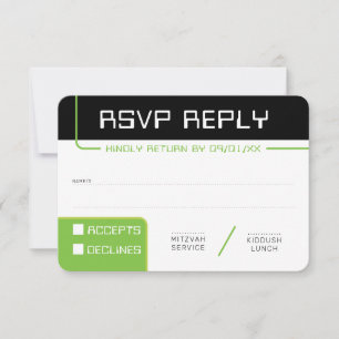 RSVP RESPONSE 1 moderne gamer zwart groen Kaart