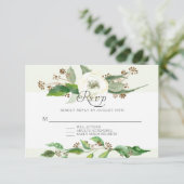 RSVP Response BOHO Rustic Foliage Leaf Wild Roos (Staand voorkant)
