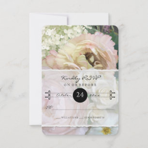 RSVP Response French Flower Market Peony Hydrangea Kaartje