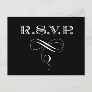 RSVP Response Kaart Aangepaste kleur Post Kaart