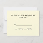 RSVP Response Kaart; de Kus van Gustav Klimt Kaartje (Achterkant)