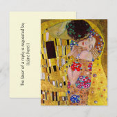 RSVP Response Kaart; de Kus van Gustav Klimt Kaartje (Voorkant / Achterkant)