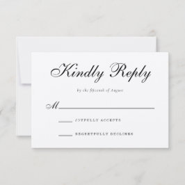 RSVP Response Kaart voor traditionele bruiloft