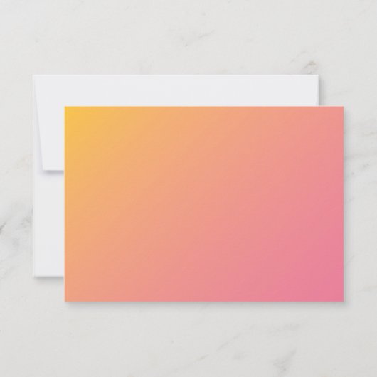 RSVP RESPONSE modern roze geel verloop (Achterkant)