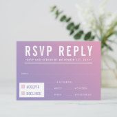 RSVP RESPONSE paarse roze gradiënt (Staand voorkant)