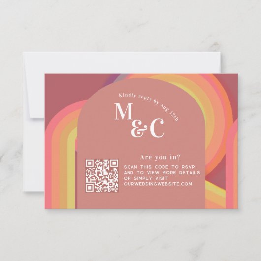 RSVP rétro avec code QR (Devant)