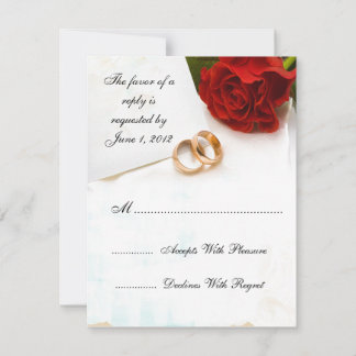 RSVP rode rozen trouwkaarten Kaartje