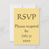 RSVP: Roeustige zonnebloem en ringham bruiloft RSVP Kaartje (Achterkant)