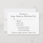 RSVP Romantic Beach Wedding Celebration Invite (Achterkant)