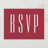 RSVP Rood of ELKE KLEUR Trouwreactie Uitnodiging Briefkaart (Voorkant)
