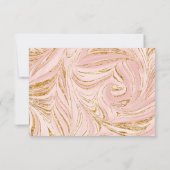 RSVP Roos Gold Faux Glitter Marmeren Blush Paper (Achterkant)