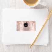 RSVP-Roos — reserveglitter Makeup — Aangepaste Log Etiket (Insitu)