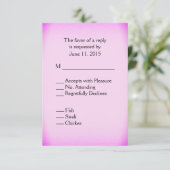 RSVP rose avec menu (Debout devant)