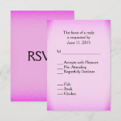 RSVP rose avec menu (Devant / Derrière)