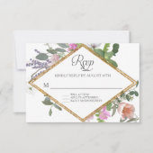 RSVP Rose Gold Faux Parties scintillant Fleur sauv (Devant)