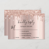 RSVP Rose Mariage Brillant Enterrement de Vie de J (Devant / Derrière)