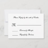 RSVP rose Mariage damassé S216 (Dos)