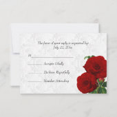 RSVP Rose rouge foncé Fleurie Mariage (Dos)