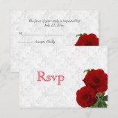 RSVP Rose rouge foncé Fleurs de mariage (Devant / Derrière)