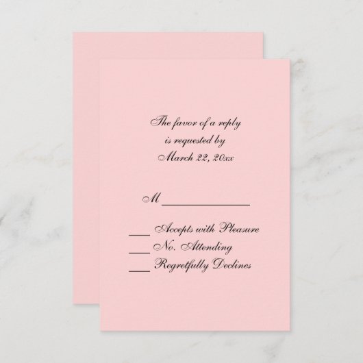 RSVP rose vendu (Devant / Derrière)