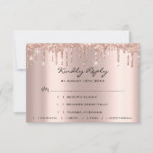 RSVP Rose Weddin Glitter Fête de Remise de Cadeaux (Devant)