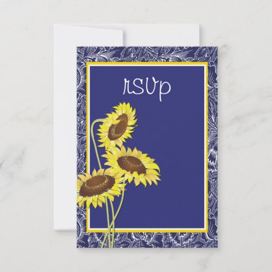 RSVP Royal Blue and Yellow Sunflowers (Devant)